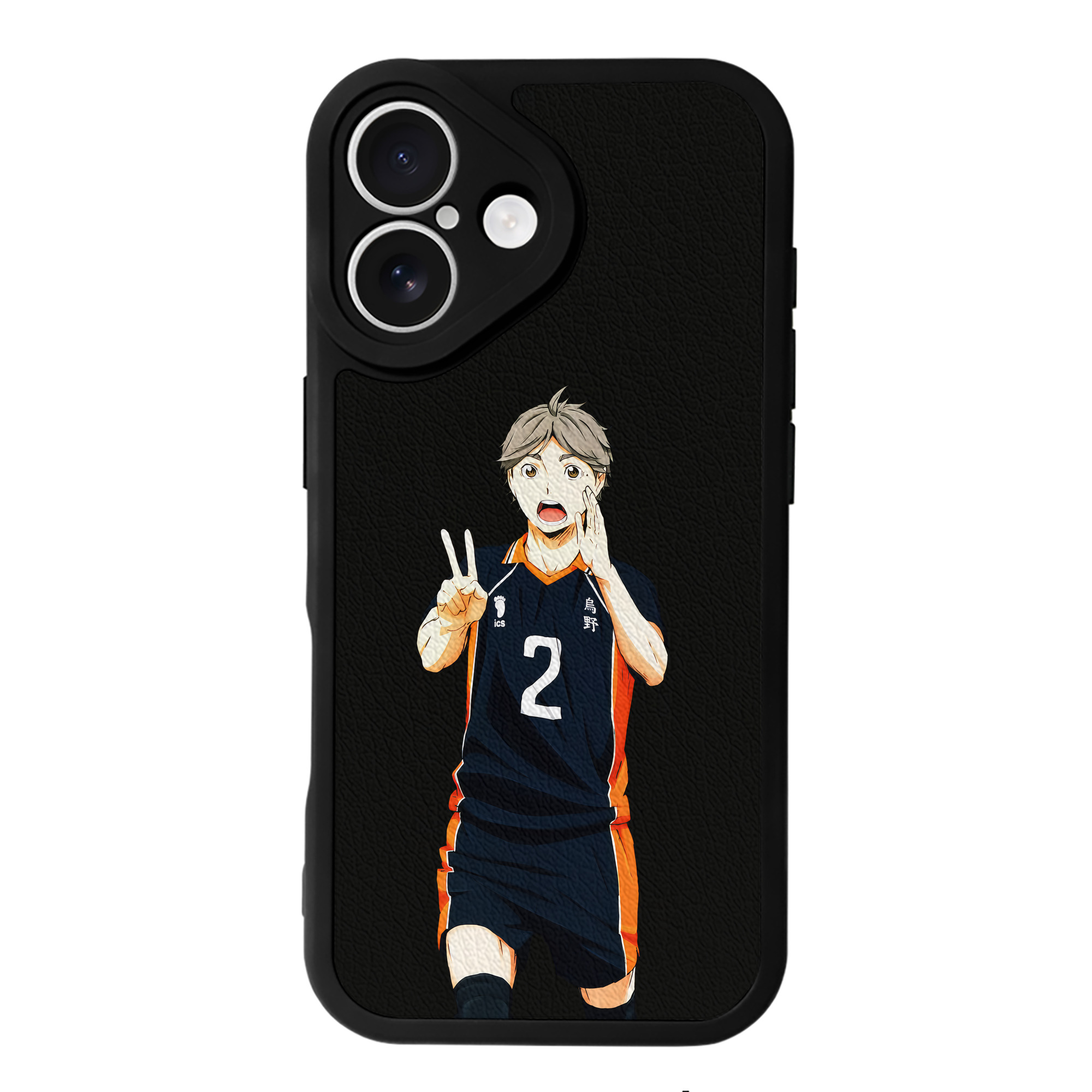 （画像用） ハイキュー!! Haikyu!! 【iPhone 16シリーズ対応】シリコンスマホケース（レザー調） 材質：シリコン